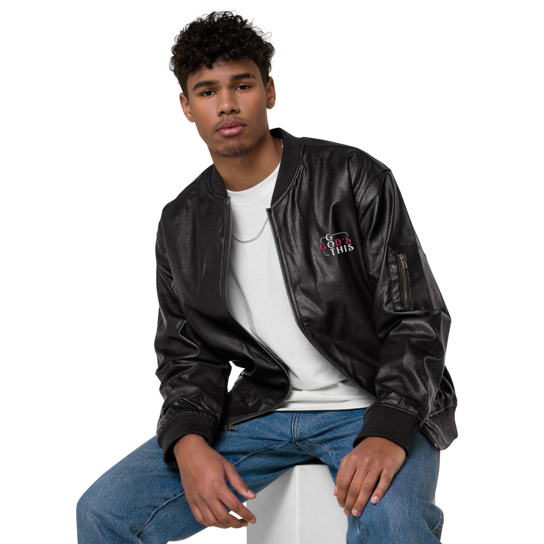 GGT-Leather Bomber Jacket